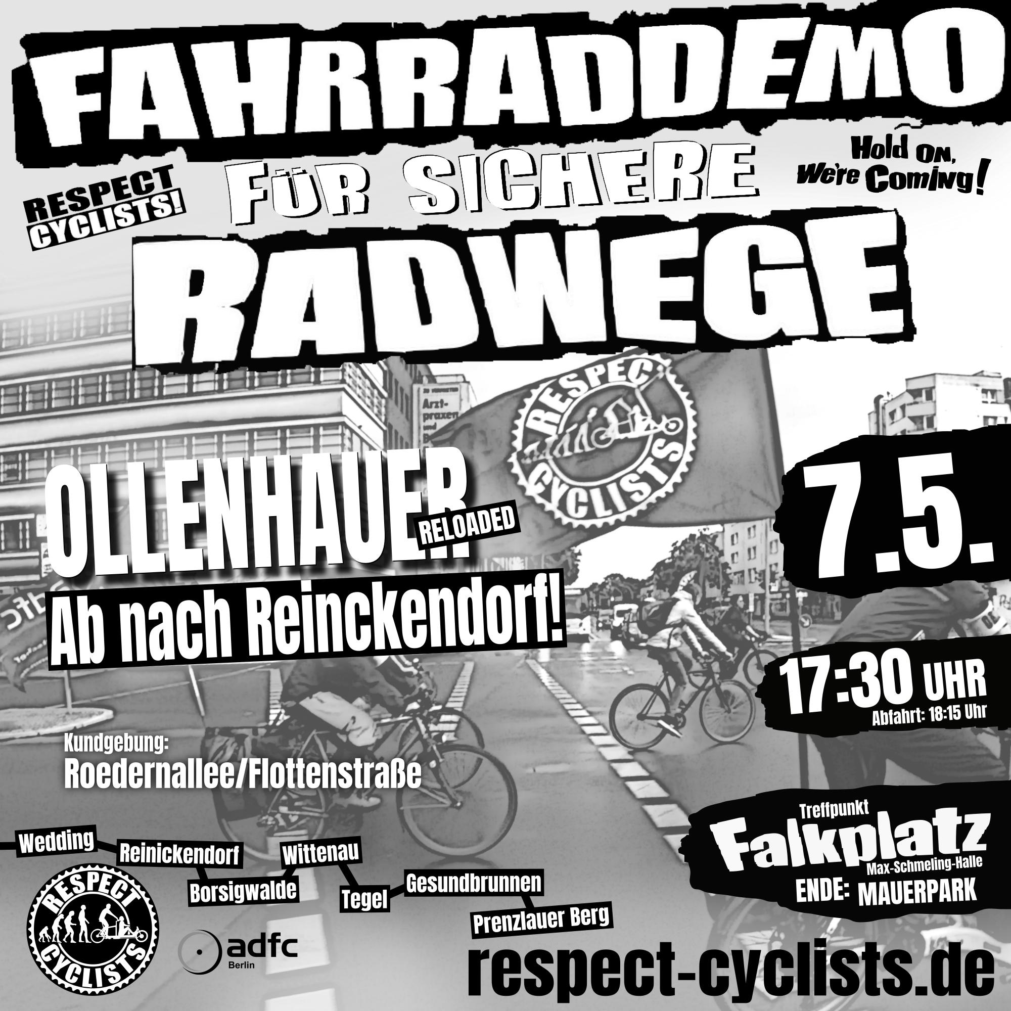 Respect Cyclists Fahrraddemo 7. Mai 2025